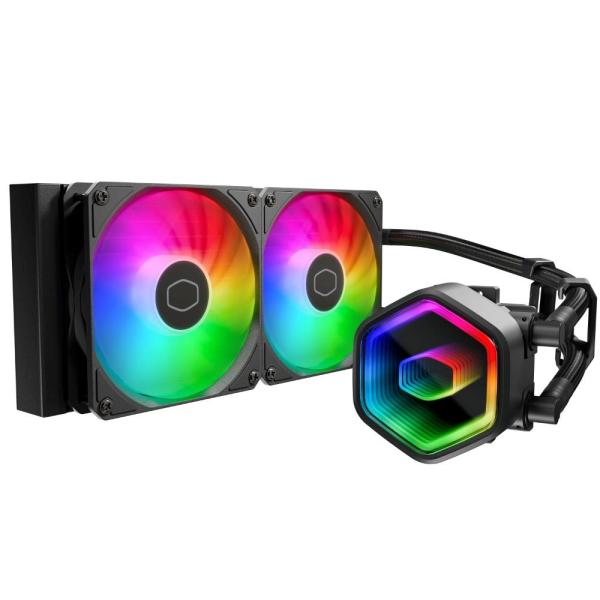 Cooler Master vodní chladič MasterLiquid 240 Core II,  2x120mm,  LGA1851,  AM5,  černá