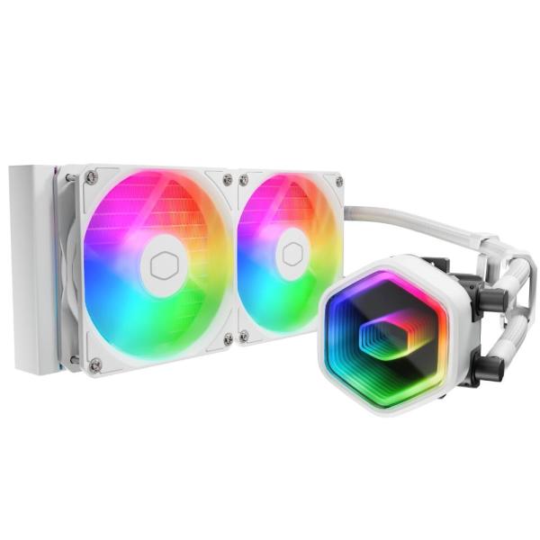 Cooler Master vodní chladič MasterLiquid 240 Core II,  2x240mm,  LGA1851,  AM5,  bílá