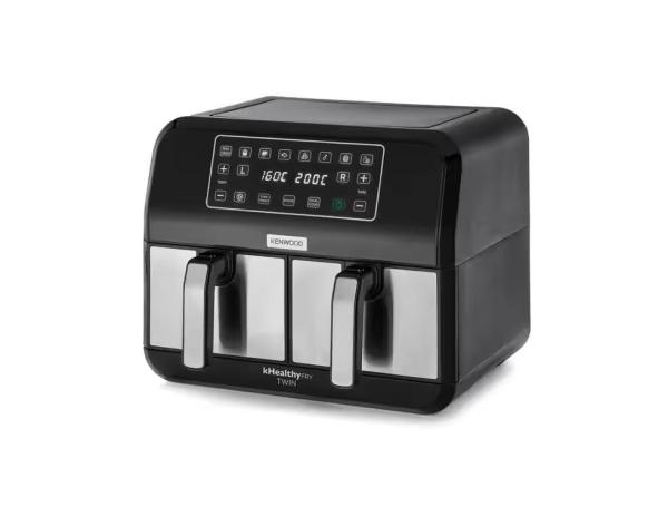 Kenwood kHealthy horkovzdušná fritéza, 1700 W, se dvěma zásuvkami, 4+4 l, 8 programů, černá