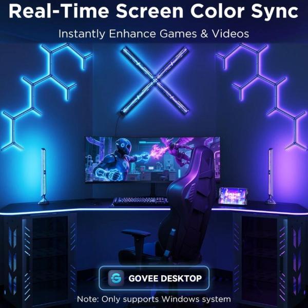 Govee Smart RGBIC Gaming Pro světelné panely Matter7