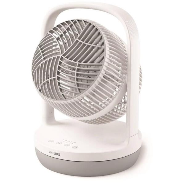 Philips 2000 Series CX2050/ 00 stolní ventilátor,  3 rychlosti,  23 dB,  2 režimy,  bílá /  šedá