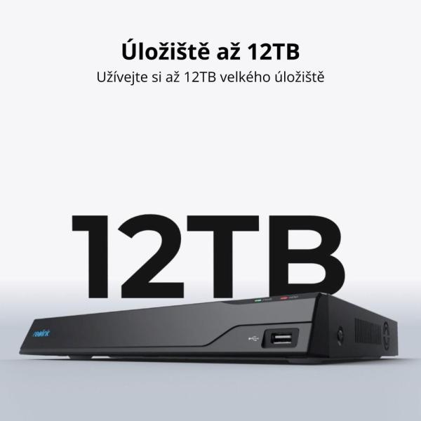 REOLINK bezpečnostní NVR jednotka NVS16, Kapacita až 12TB, 4TB HDD, 16 Kanálů s 16MP1