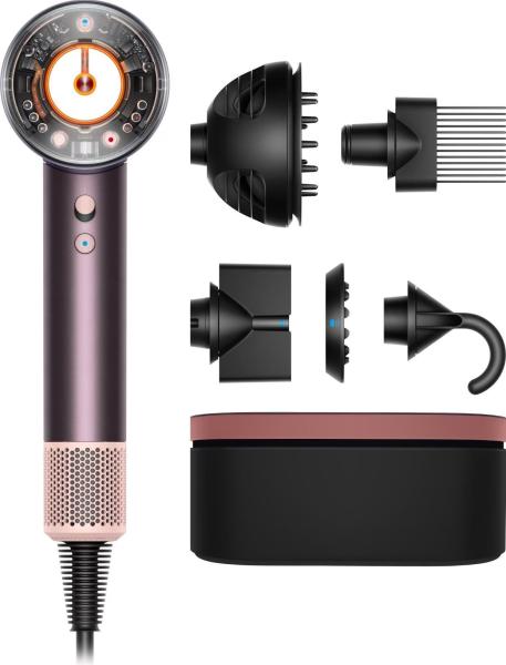 Dyson Supersonic Nural HD16 fén na vlasy, 1600 W, difuzér, 4 teploty, 3 rychlosti, Jasper/Plum