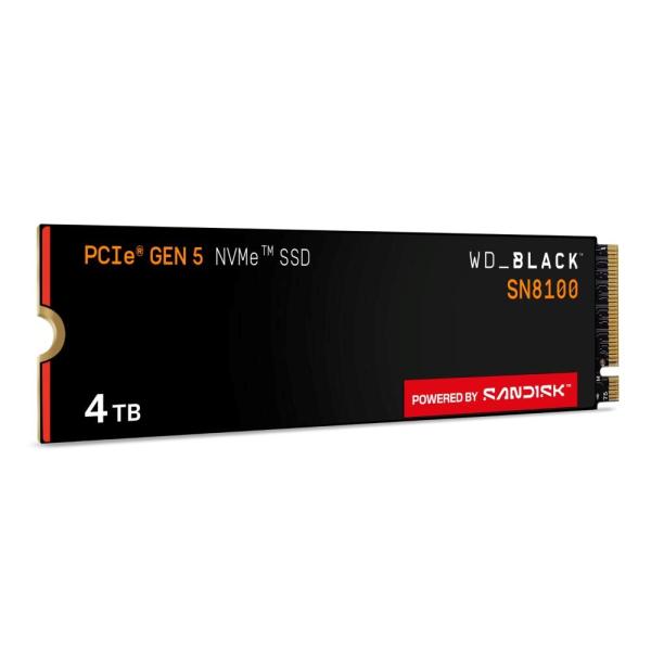 WD BLACK SSD NVMe 4TB PCIe SN8100 Powered by SanDisk,  Gen5,  (R:14900,  W:14000MB/ s)