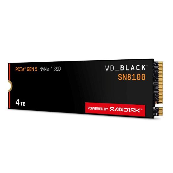 WD BLACK SSD NVMe 4TB PCIe SN8100 Powered by SanDisk,  Gen5,  (R:14900,  W:14000MB/ s)1