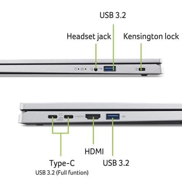 ACER NTB Aspire Go 15 (AG15-71P-504N),i5-13420H,15.6"FHD,16GB,512GB SSD,UHD,Linux,Silver7