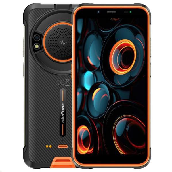 Smartphone Ulefone Power Armor 16S 4G 8GB 128GB,  Black w Orange [No Charger],  EU