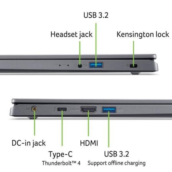 ACER NTB Aspire 15 (A15-61M-R3KV),R7-8840HS,15.6"FHD,16GB,512GB SSD,Radeon 780M,Linux,Gray8