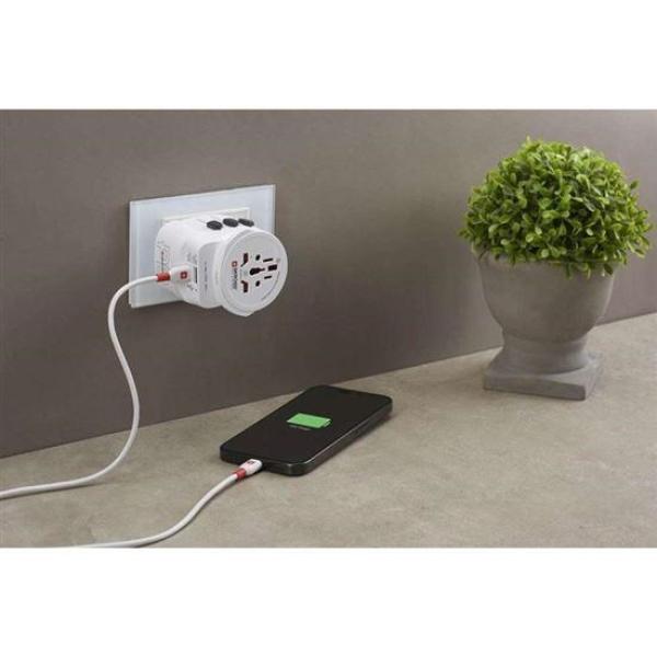 SKROSS cestovní adaptér PRO Light USB AC45PD - World, UK+USA+AUS/CN, univerzální, uzemněný, USB A+C 45W7