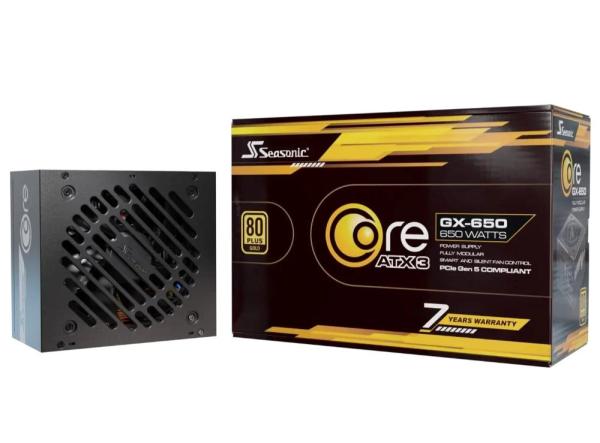 SEASONIC zdroj Core GX 650W,  120mm,  Plně modulární,  80+ Gold,  ATX 3.1