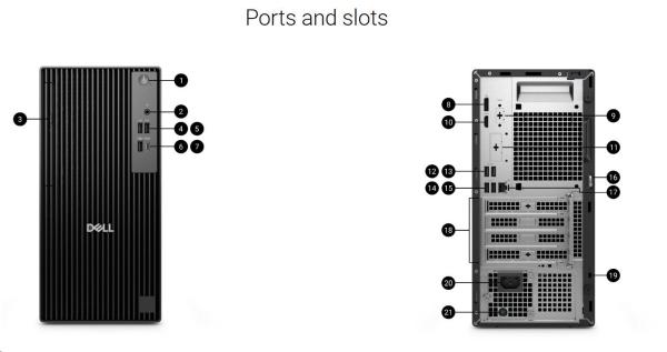 DELL PC Pro Tower QCT1250/ 180W/ TPM/ i5-14500/ 16GB/ 512GB SSD/ Integrated/ Kb/ Mouse/ W11 Pro/ 3Y PS NBD4