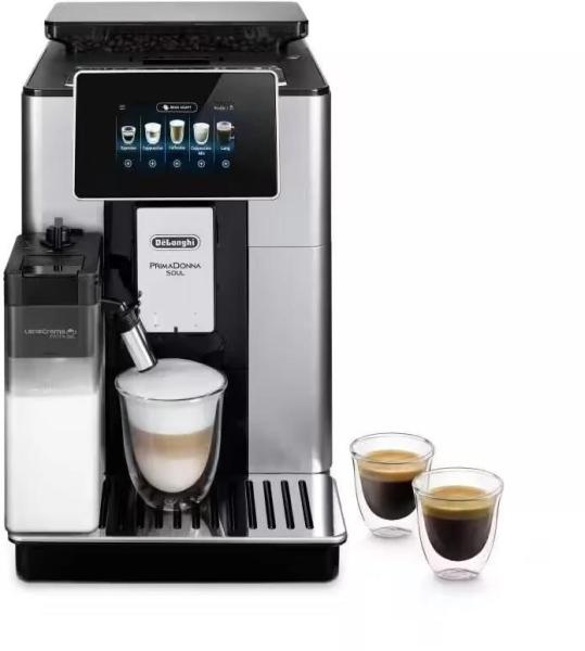 BAZAR - DeLonghi PrimaDonna Soul ECAM 610.55.SB automatický kávovar, 1450 W, 19 bar, chytrý - použito, opraveno