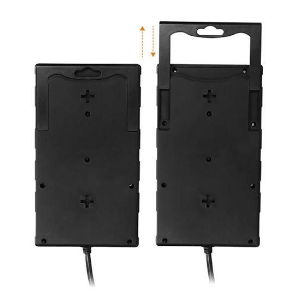Solight přepěťová ochrana,  8z,  USB A+CA,  2m,  černá6