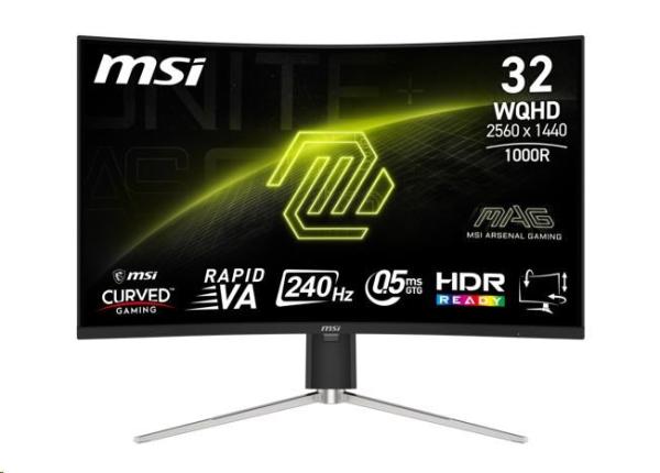 MSI LCD MAG 325CQRXF E2, 31.5", 2560x1440, Rapid VA, 240Hz, 0,5ms, VESA 100x100, Black
