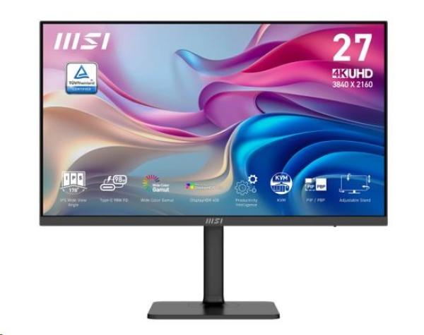 MSI Modern/ MD272UPHW/ 27"/ IPS/ 4K UHD/ 60Hz/ 4ms/ White/ 3R