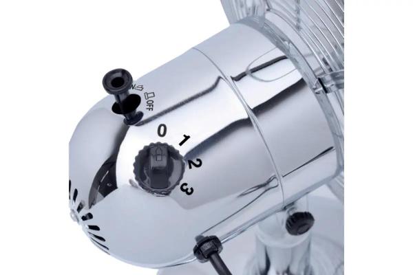 Orava SF-100 X stolní oscilující ventilátor,  3 stupně rychlosti,  oscilace doprava a doleva,  stříbrná3