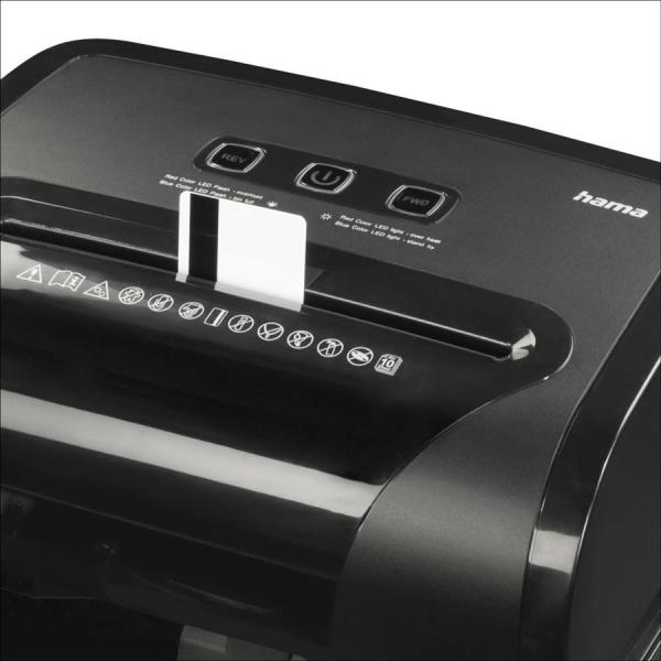 Hama Premium M10+, skartovačka, micro rez, 10 listov, stupeň utajenia P-5, 20 l2