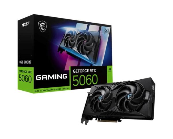 MSI VGA NVIDIA GeForce RTX 5060 8G GAMING OC,  RTX 5060,  8GB GDDR7,  3xDP,  1xHDMI