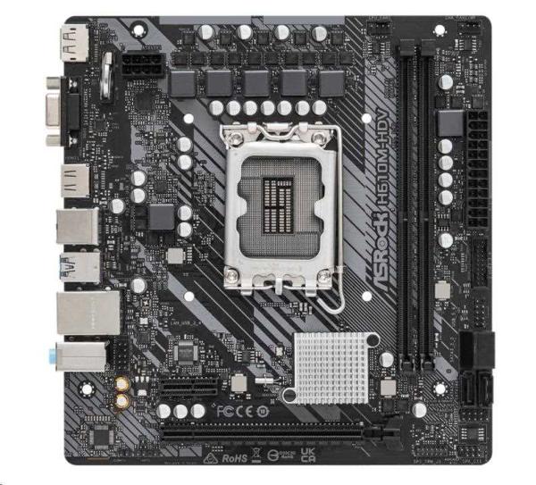 BAZAR - ASRock MB Sc LGA1700 H610M-HDV,  Intel H610,  2xDDR4,  1xDP,  1xHDMI,  1xVGA,  mATX - Po opravě (Bez příšlušenství)1