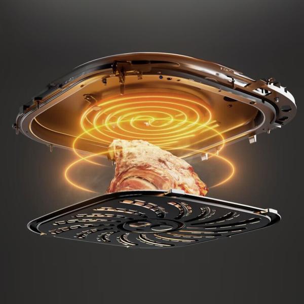 Rohnson InnoFry AI chytrá horkovzdušná fritéza, 1800 W, Wi-Fi, objem 8 l, TFT displej, černá7