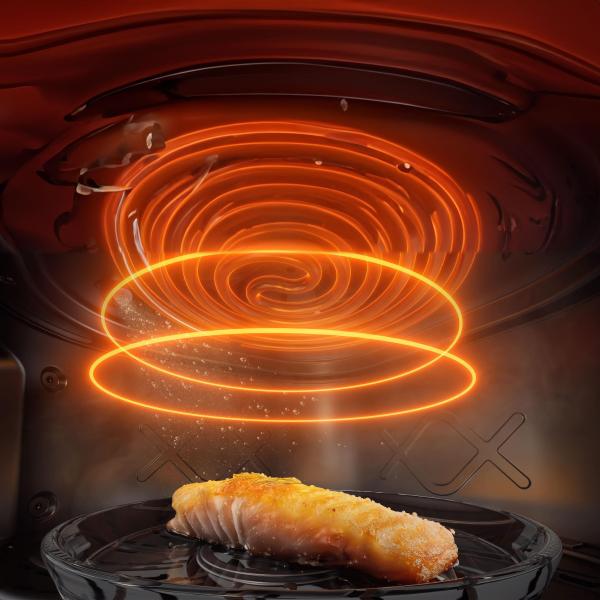 Rohnson InnoFry AI chytrá horkovzdušná fritéza, 1800 W, Wi-Fi, objem 8 l, TFT displej, černá8