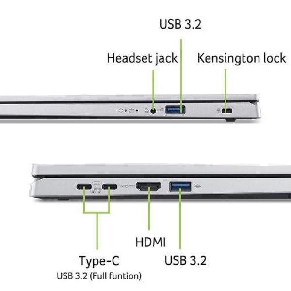 ACER NTB Extensa 15 (EX215-57-51YJ),i5-13420H,15.6"FHD,8GB,512GB SSD,UHD,W11P,Silver8