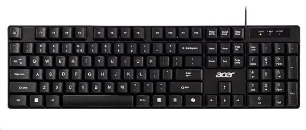 Acer AKW100/ Drôtové USB-A/ CZ- SK layout/ Čierna