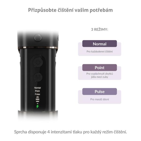 TrueLife AquaFloss Mini M50 - ústní sprcha - černá2