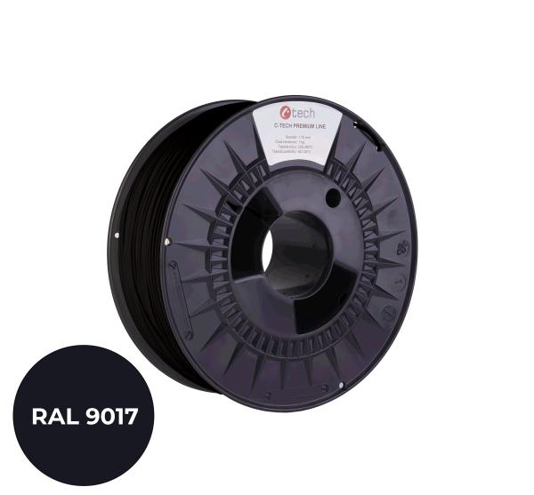 C-TECH Filament  PREMIUM LINE TPU 90A flexibilní dopravní černá RAL9017