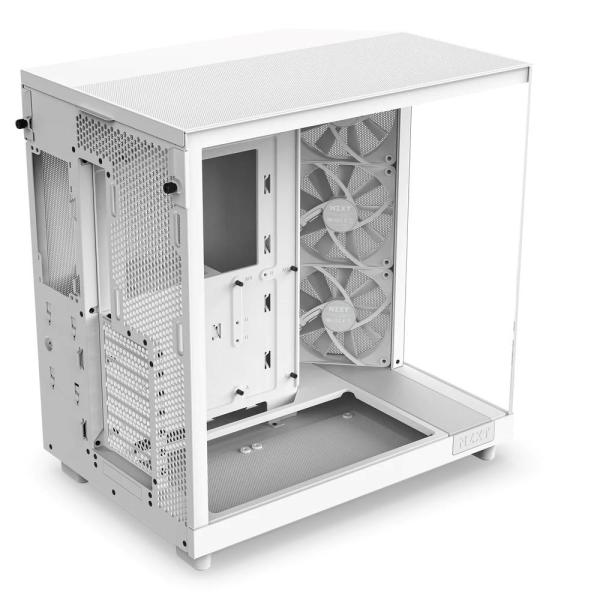 NZXT skříň H6 Flow dvoukomorová / MidT / 3x120mm fan / 2xUSB 3.2 / USB-C / prosklená bočnice i čelo / bílá2