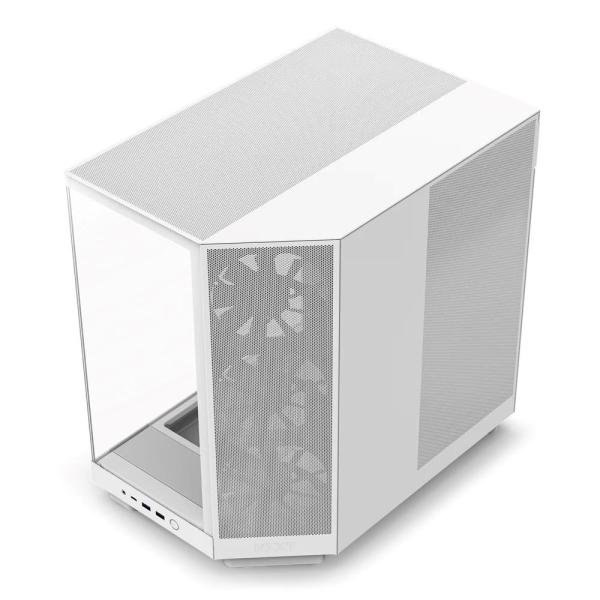 NZXT skříň H6 Flow dvoukomorová / MidT / 3x120mm fan / 2xUSB 3.2 / USB-C / prosklená bočnice i čelo / bílá3