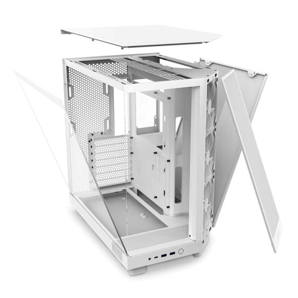 NZXT skříň H6 Flow dvoukomorová / MidT / 3x120mm fan / 2xUSB 3.2 / USB-C / prosklená bočnice i čelo / bílá5