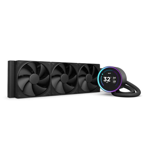NZXT vodní chladič Kraken 360 ELITE  3x120mm fan  4-pin PWM  LCD disp.  6 let