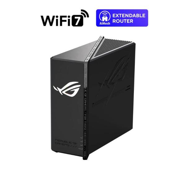 ASUS Herní Router ROG Strix GS-BE18000,  3-pásmový WiFi7 Router,  1x WAN,  7x LAN,  AiMesh