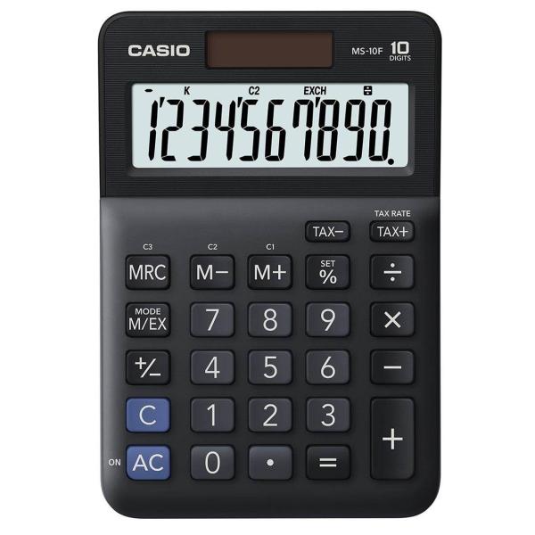 CASIO kalkulačka MS 10 F,  černá,  stolní,  desetimístná1
