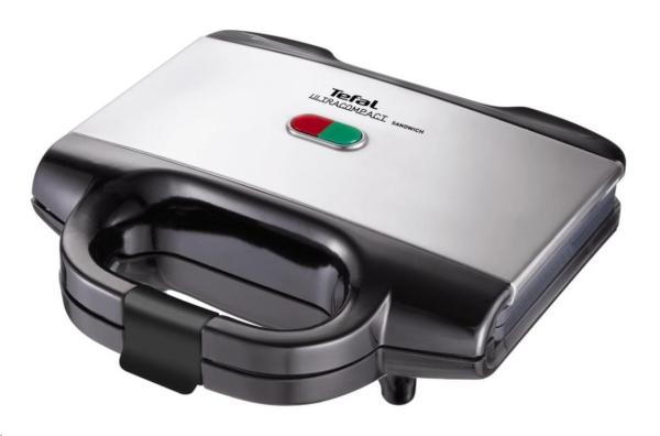 BAZAR - Tefal Ultracompact SM155212 sendvičovač, 700 W. nepřilnavý povrch, zámková západka - Poškozený obal (Komplet)