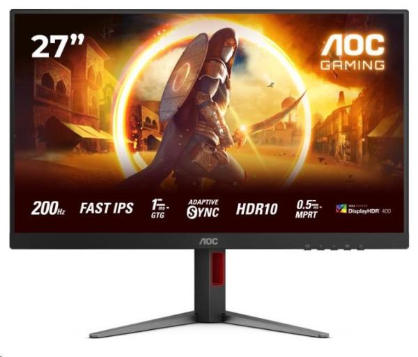 AOC MT 27" 27G4HA - 1920x1080, IPS, 200Hz, HDR10, 2xHDMI, 1xDP, Repro, Pivot