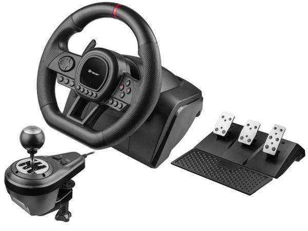 TRACER Volant SimRacer 6v1, Volant, Pedály, Manuální převodovka, černá