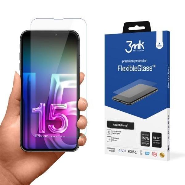 3mk hybridní sklo FlexibleGlass pro Apple iPhone 15