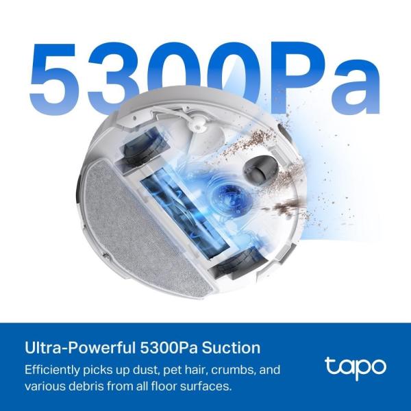 TP-Link Tapo RV30 Max robotický vysavač s mopem (LiDAR+IMU,  2, 4 GHz,  BT, bílý)3
