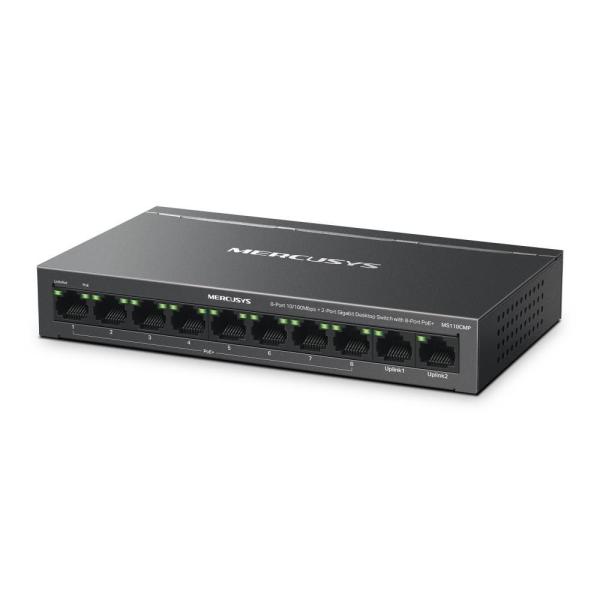 MERCUSYS switch MS110CMP (10x100Mb/ s, 8xPoE+, 115W, fanless)1