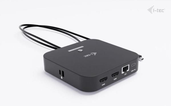 i-tec USB-C Dual HDMI Docking Station, Power Delivery 100W