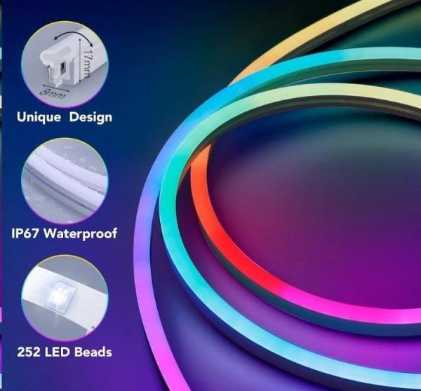 Govee Neon SMART ohebný LED pásek - RGBIC - 2m7