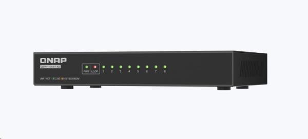 QNAP switch QSW-1108-8T-R2 (8x 2, 5GbE port, pasívne chladenie, podpora 100M/ 1G/ 2, 5G)