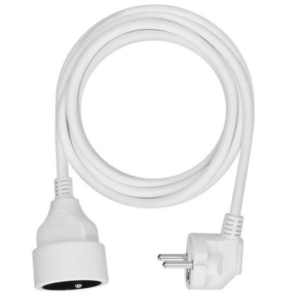 Solight prodlužovací přívod 3m,  1 zásuvka,  16A/ 3680W,  PVC,  bílý