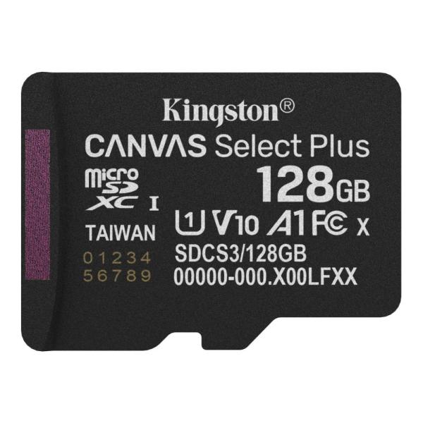 Kingston Canvas Select Plus/ Micro SDXC/ 128GB/ UHS-I U1 / Class 10