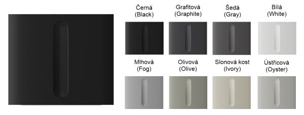 Ajax CenterButton (Dimmer) vertical - Středový kryt stmívatelného tlačítka, vertikální instalace, ústřicová1