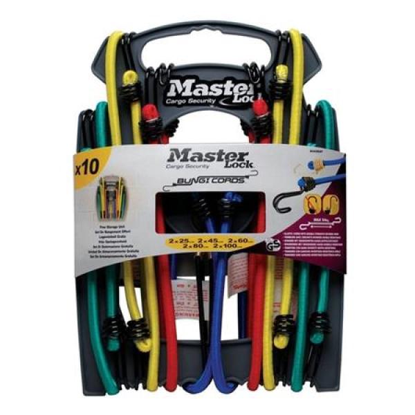 Master Lock Upínací gumy s háčky  (10 ks /  balení)