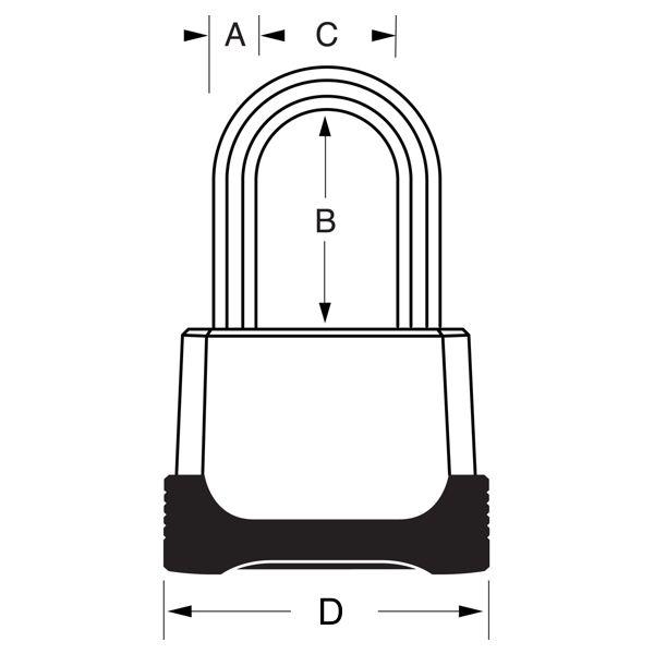 Master Lock Kombinační visací zámek - Excell - 56mm1