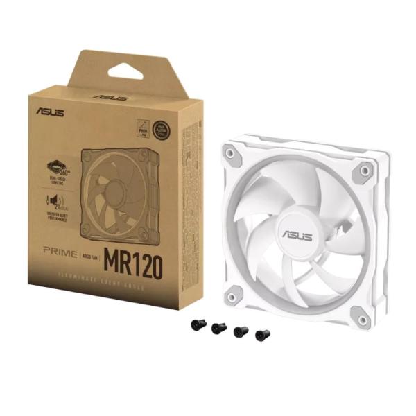 ASUS Ventilátor PRIME MR120 ARGB, 1x120mm, bílá4